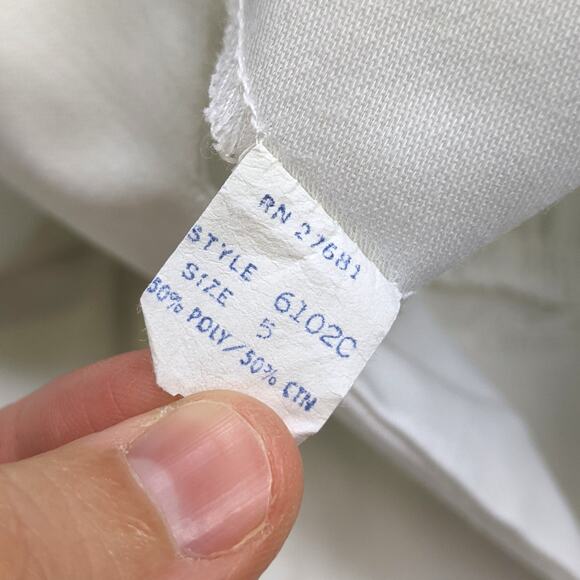 Vintage Dress Girls Sz 5 White Daisy Flutter Sleeve Boho 70s Sundress Pinafore - Picture 4 of 4